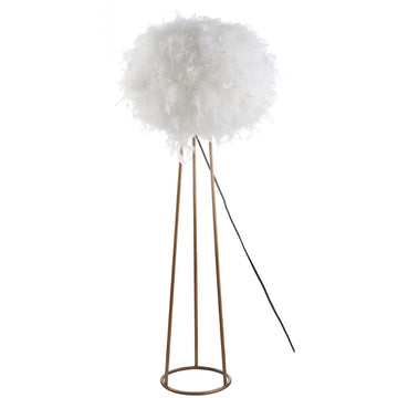 Stork 52" Feather Metal LED Floor Lamp - JONATHAN Y